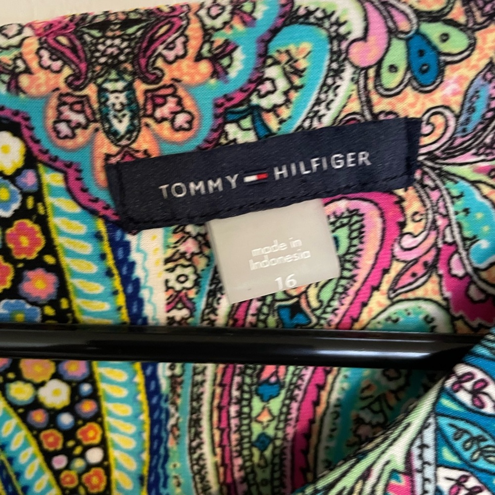 Tommy Hilfiger - paisley print, bell sleeve shift dress - Size 16 - Picture 4 of 12